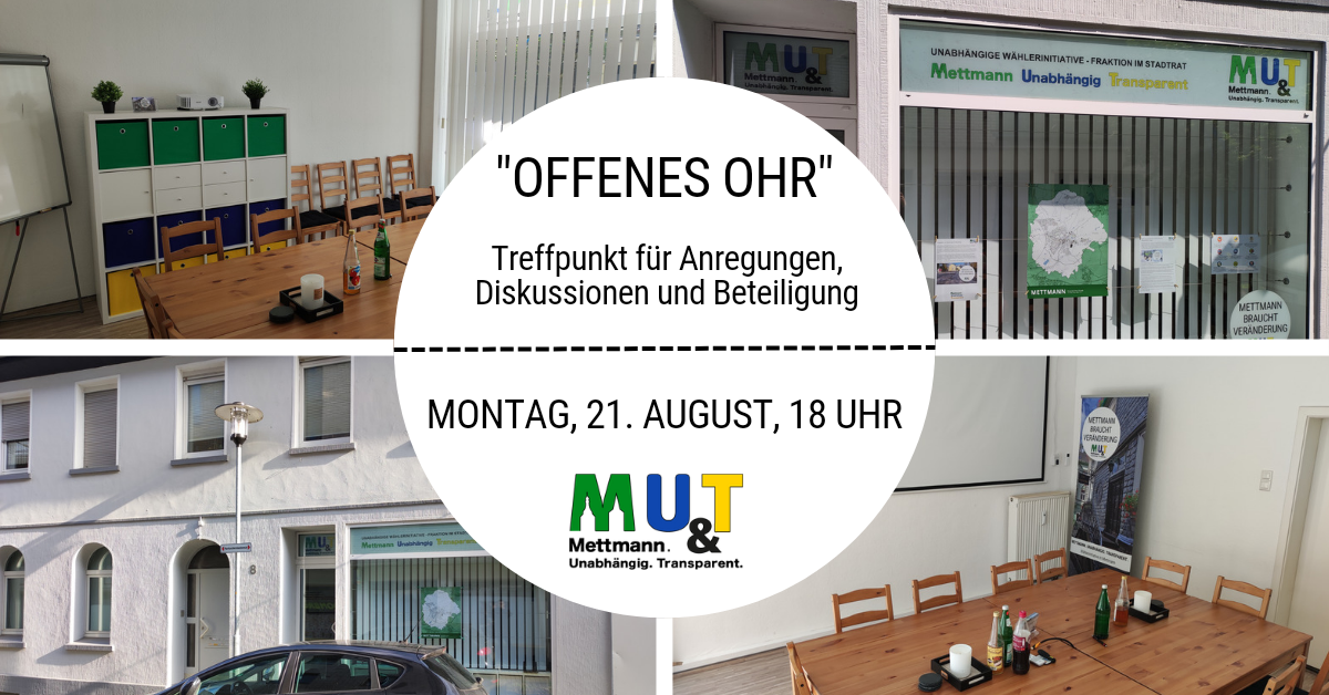 Offenes Ohr – Montag, 21. August 2023