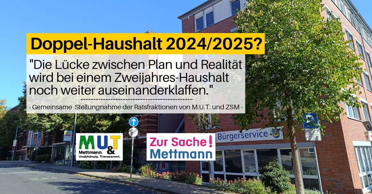 Doppel-Haushalt 2024/2025 Mettmann