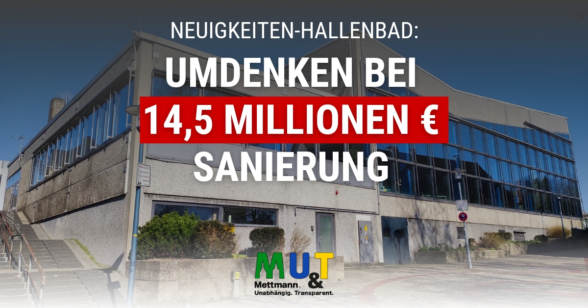 Neuigkeiten Hallenbad: Umdenken bei 14,5 Millionen Euro Sanierung?