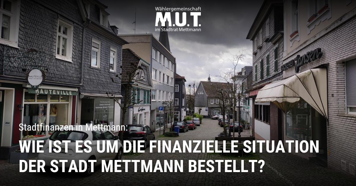 Wie ist es um die finanzielle Situation der Stadt Mettmann bestellt?